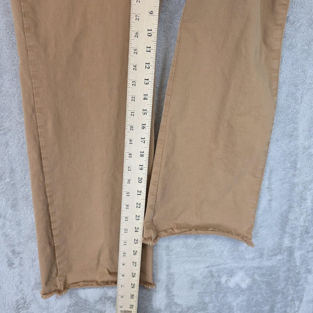 Marine Layer Pants Womens 6 Beige High Rise Straight Leg Chino Raw Hem Casual - Picture 8 of 11